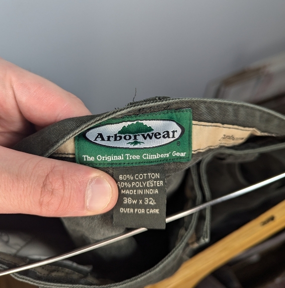 Vintage Arbor Wear Men 38x32 Utility Work Outdoor Jeans Pants ants Tree Climbers - Picture 8 of 8